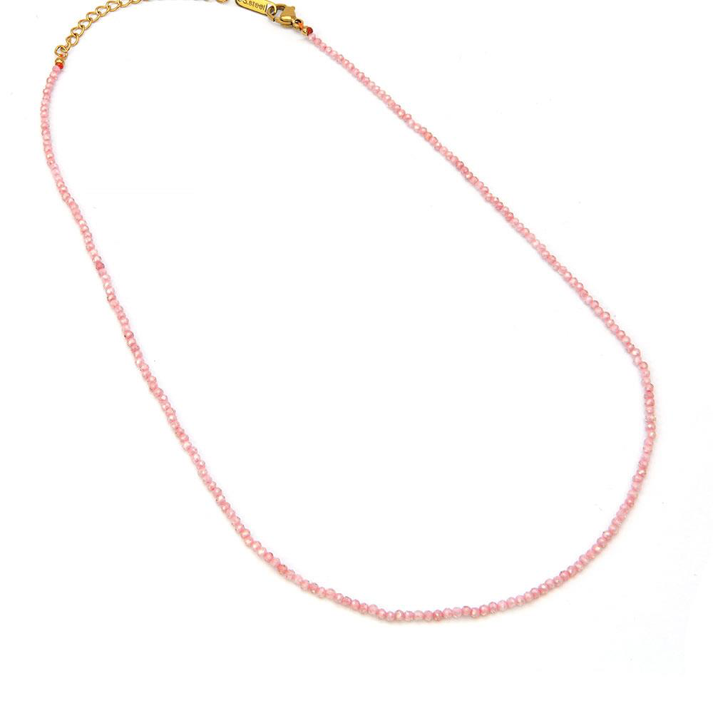 Sparkling pink necklace